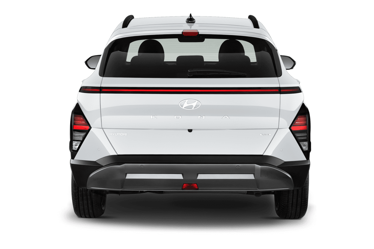 Heckansicht eines Hyundai Kona Hybrid 