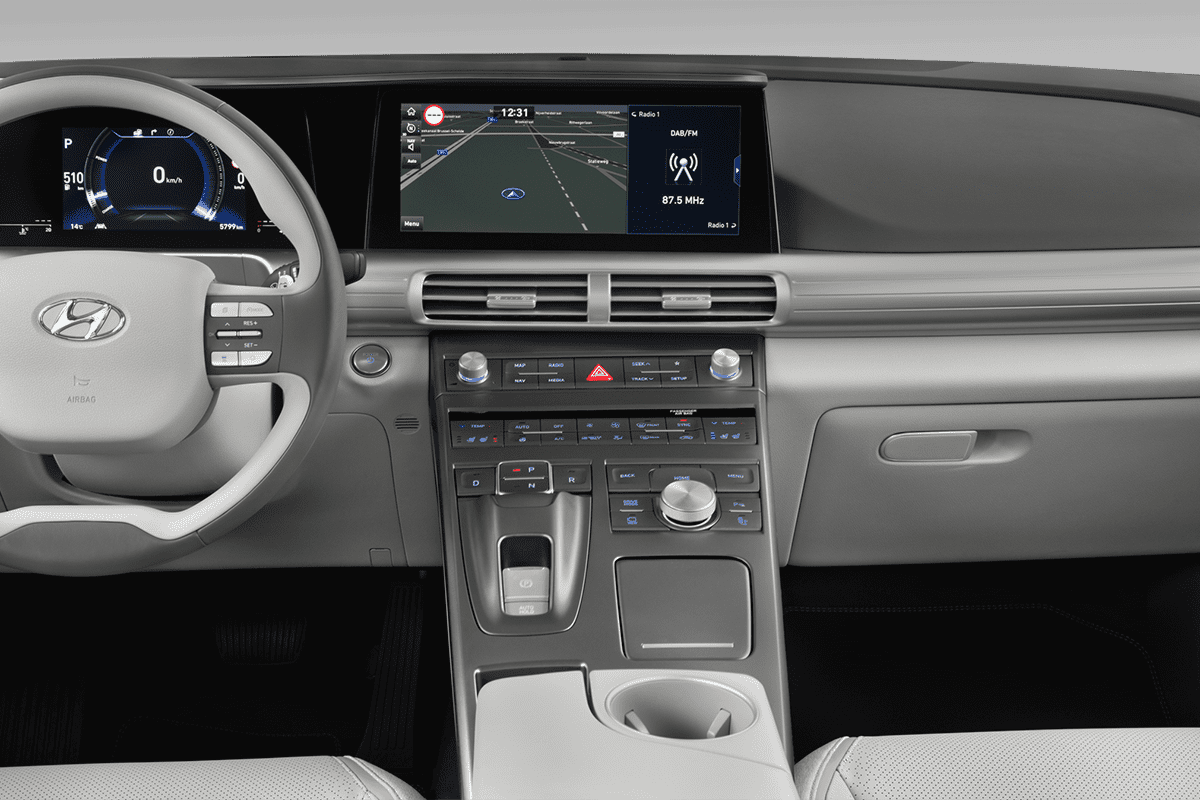 Mittelkonsole eines Hyundai Nexo