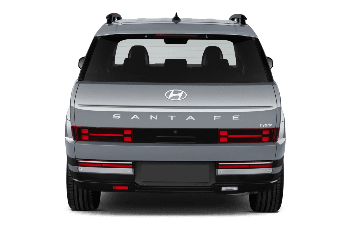 Heckansicht eines Hyundai Santa Fe Hybrid