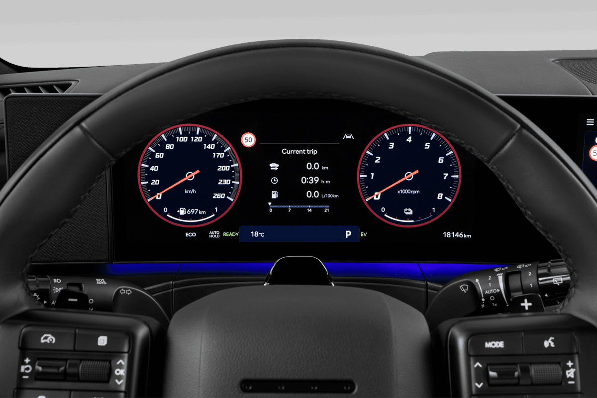 Kombiinstrument eines Hyundai Santa Fe Plug-in-Hybrid