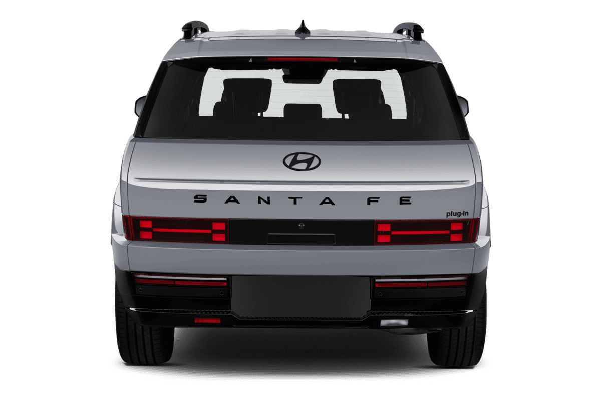 Heckansicht eines Hyundai Santa Fe Plug-in-Hybrid