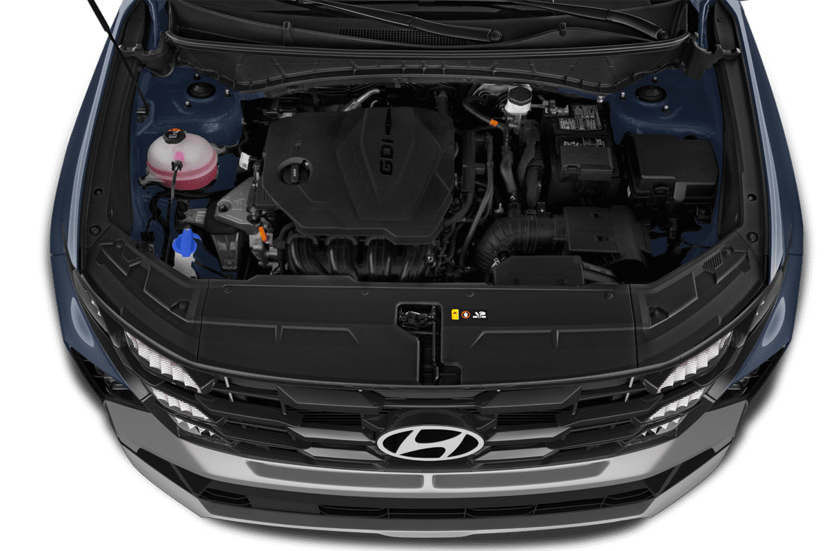 Motorraum eines Hyundai Tucson Hybrid (neues Modell)
