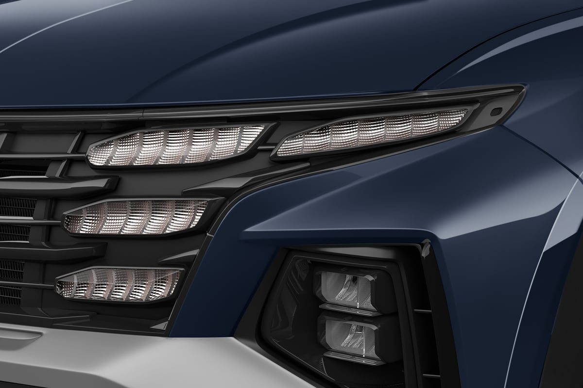 Frontscheinwerfer eines Hyundai Tucson Hybrid (neues Modell)