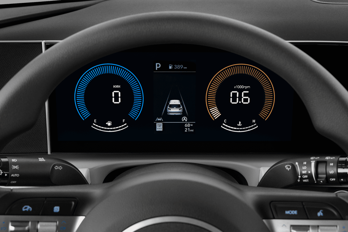 Kombiinstrument eines Hyundai Tucson Hybrid (neues Modell)