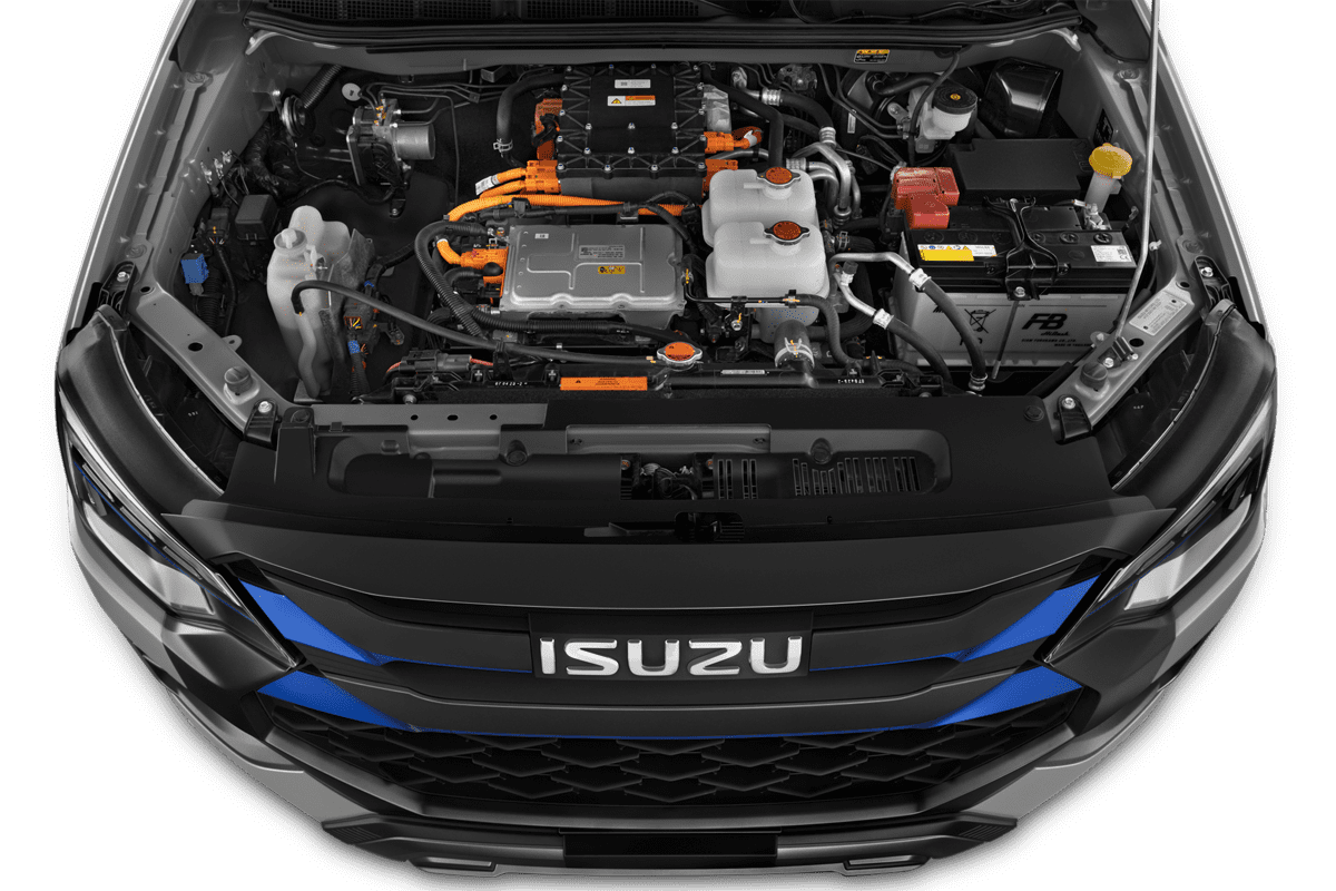 Motorraum eines Isuzu D-MAX Doppelkabine Pritschenwagen