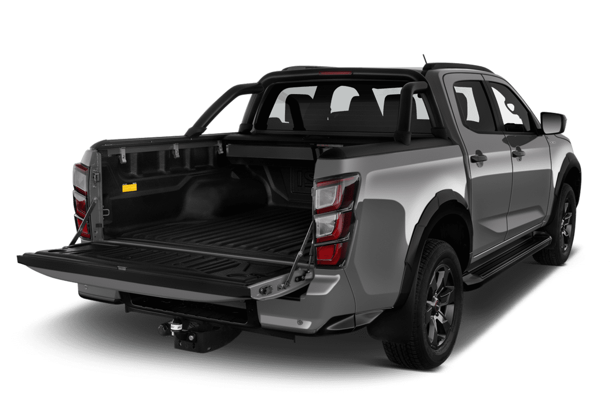 Kofferraum eines Isuzu D-MAX Doppelkabine Pritschenwagen