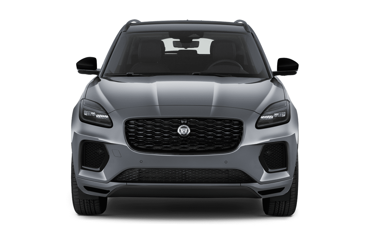 Frontansicht eines Jaguar E-Pace Plug-in-Hybrid , freigestellt
