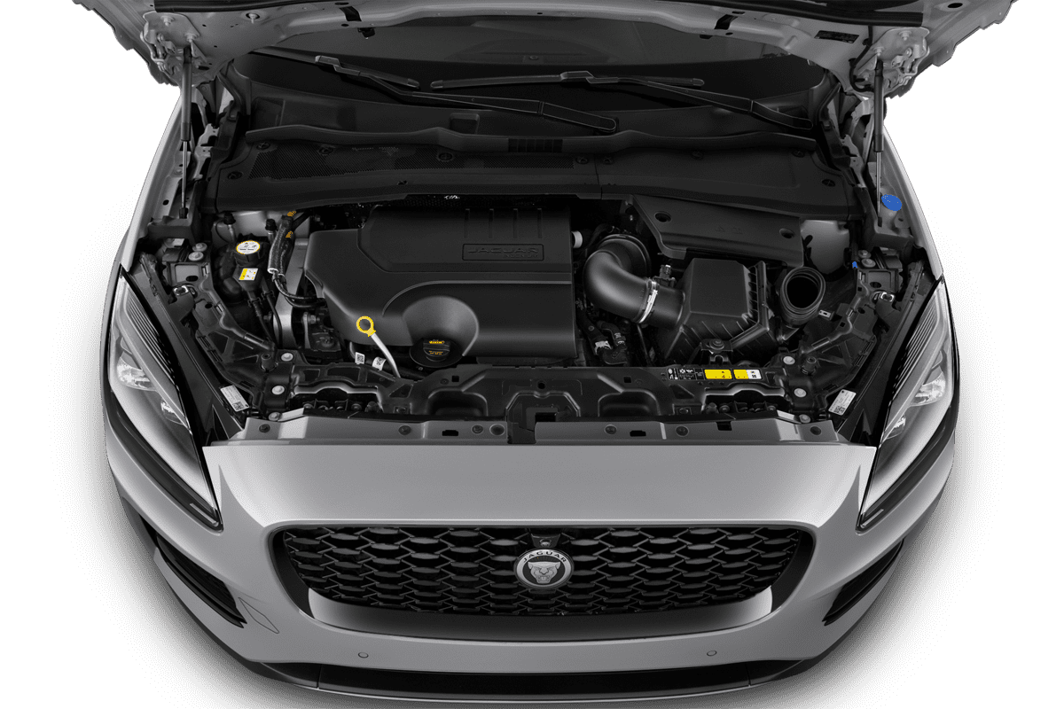 Motorraum eines Jaguar E-Pace
