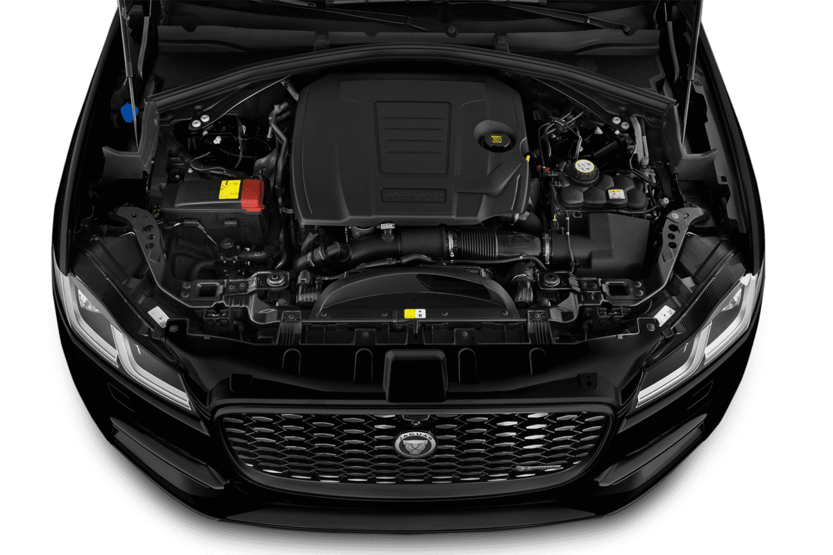 Motorraum eines Jaguar F-Pace