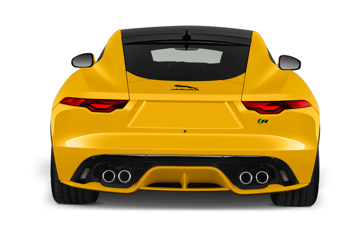 Heckansicht eines Jaguar F-Type Coupé