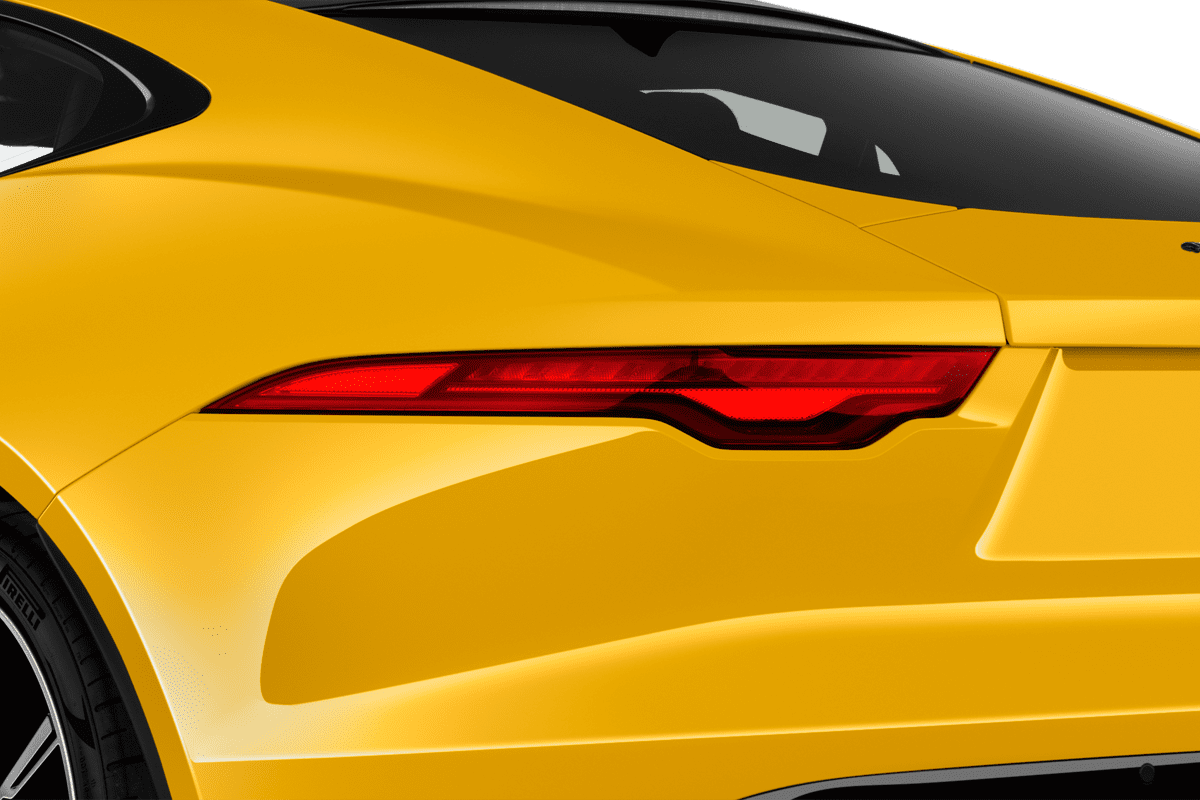 Heckleuchten eines Jaguar F-Type Coupé