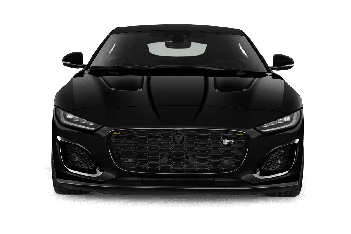 Frontansicht eines Jaguar F-Type Coupé, freigestellt