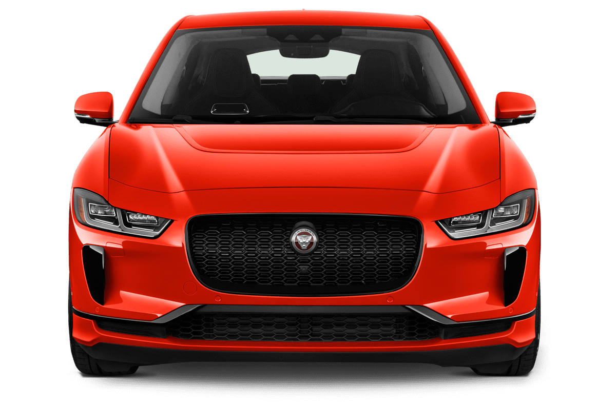 Frontansicht eines Jaguar I-Pace, freigestellt