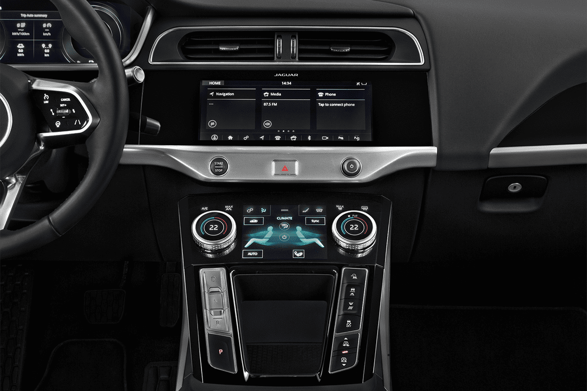 Mittelkonsole eines Jaguar I-Pace