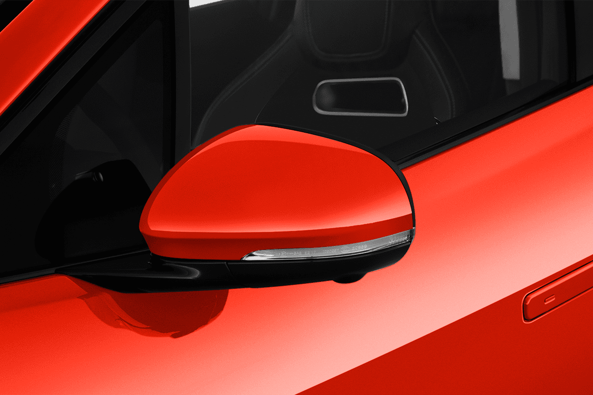 Rückspiegel eines Jaguar I-Pace