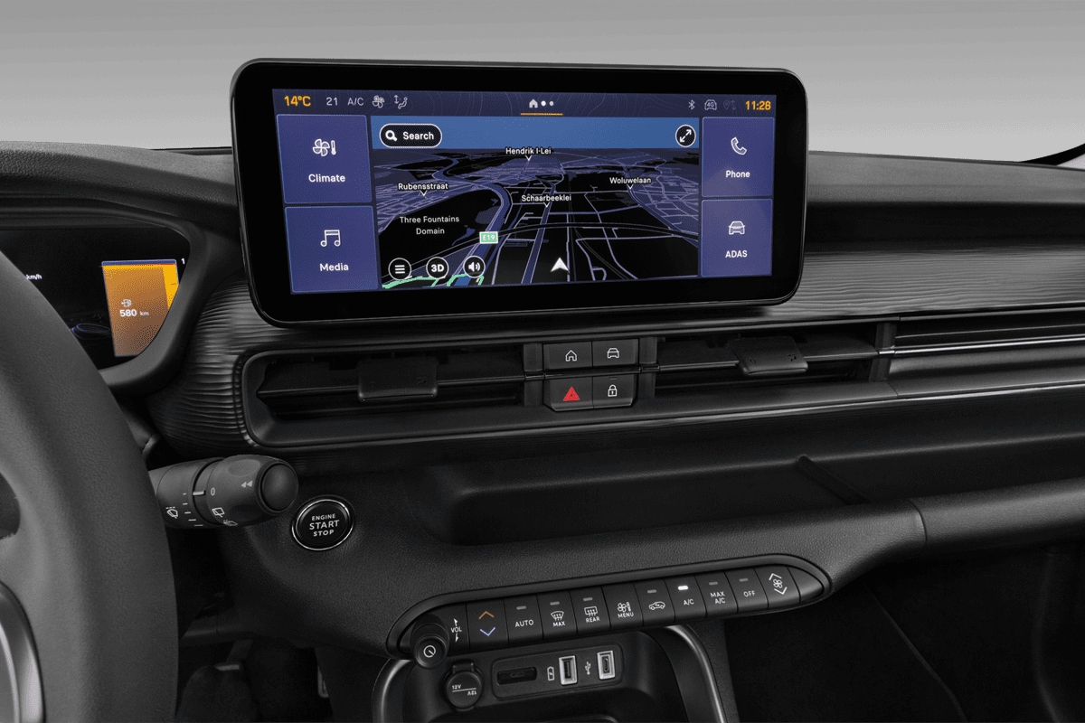 Mittelkonsole eines Jeep Avenger