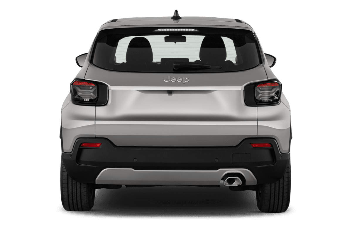 Heckansicht eines Jeep Avenger