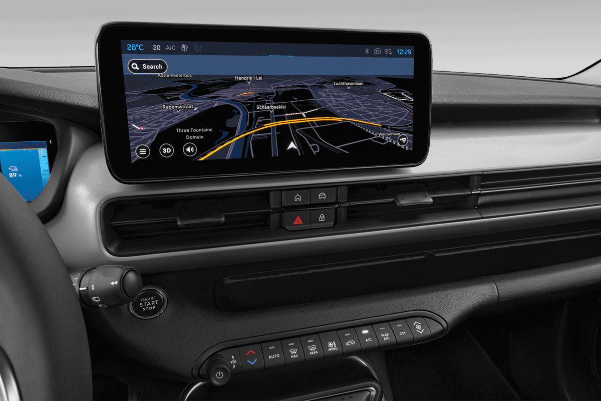 Mittelkonsole eines Jeep Avenger Elektro