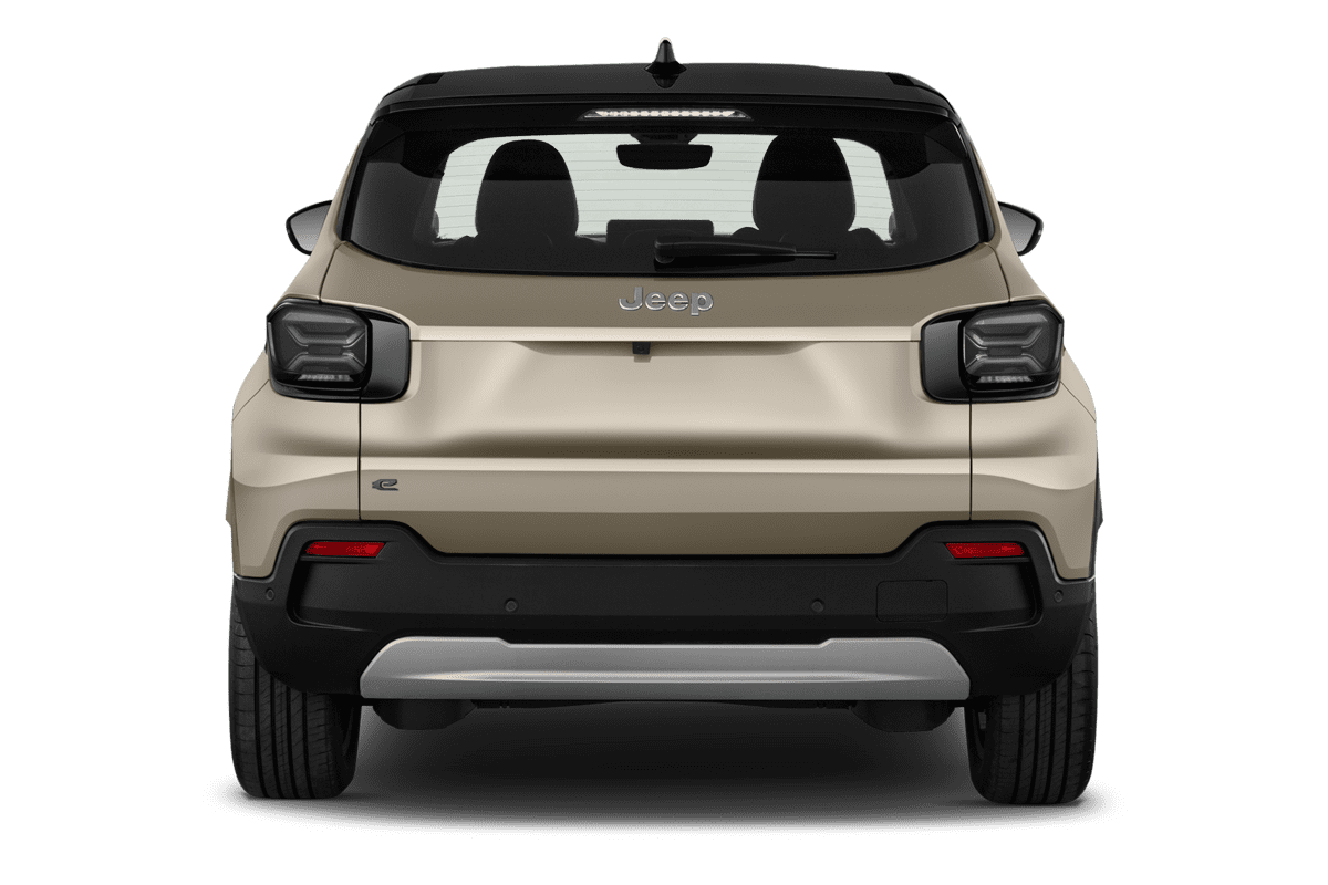 Heckansicht eines Jeep Avenger Elektro