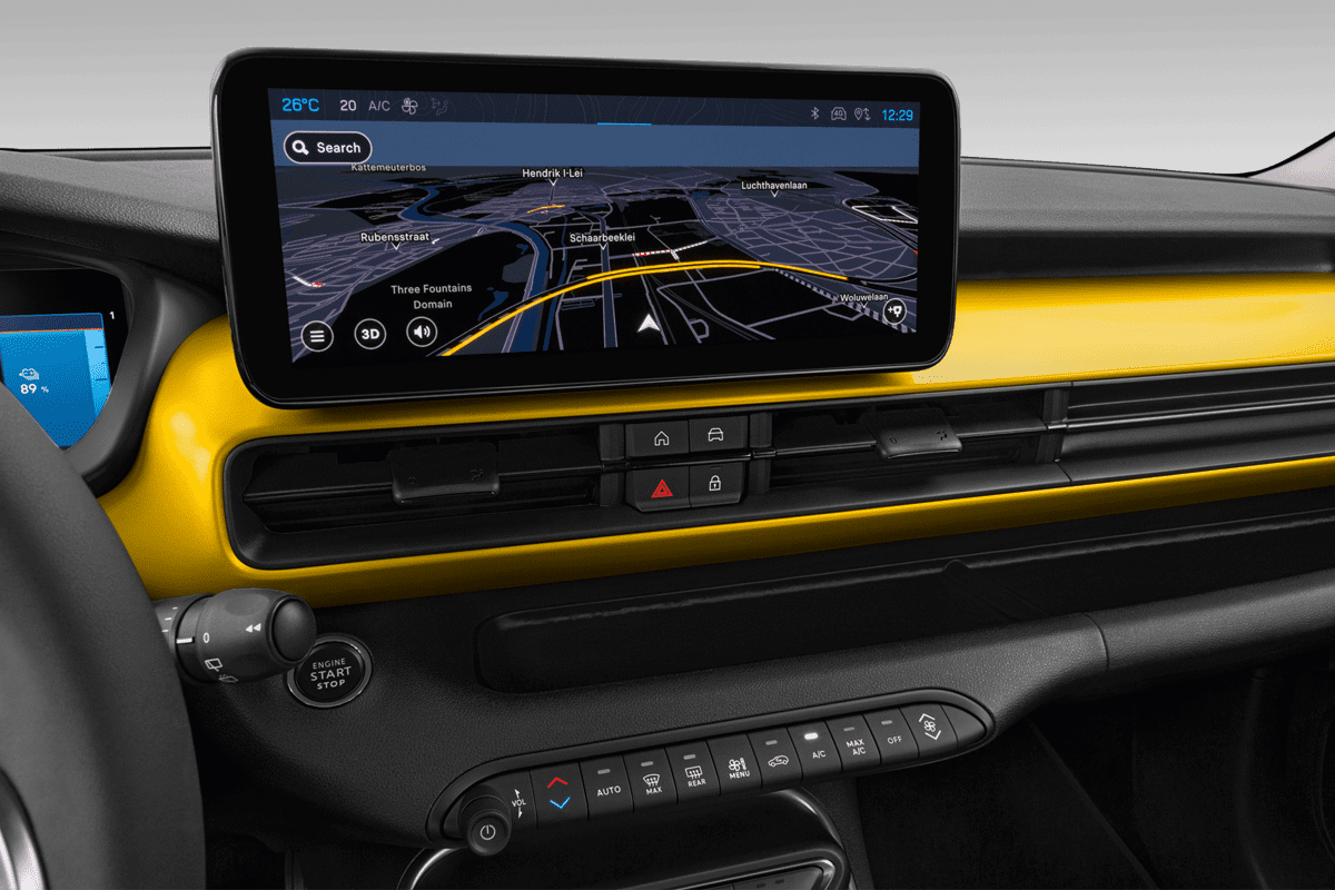 Mittelkonsole eines Jeep Avenger Elektro