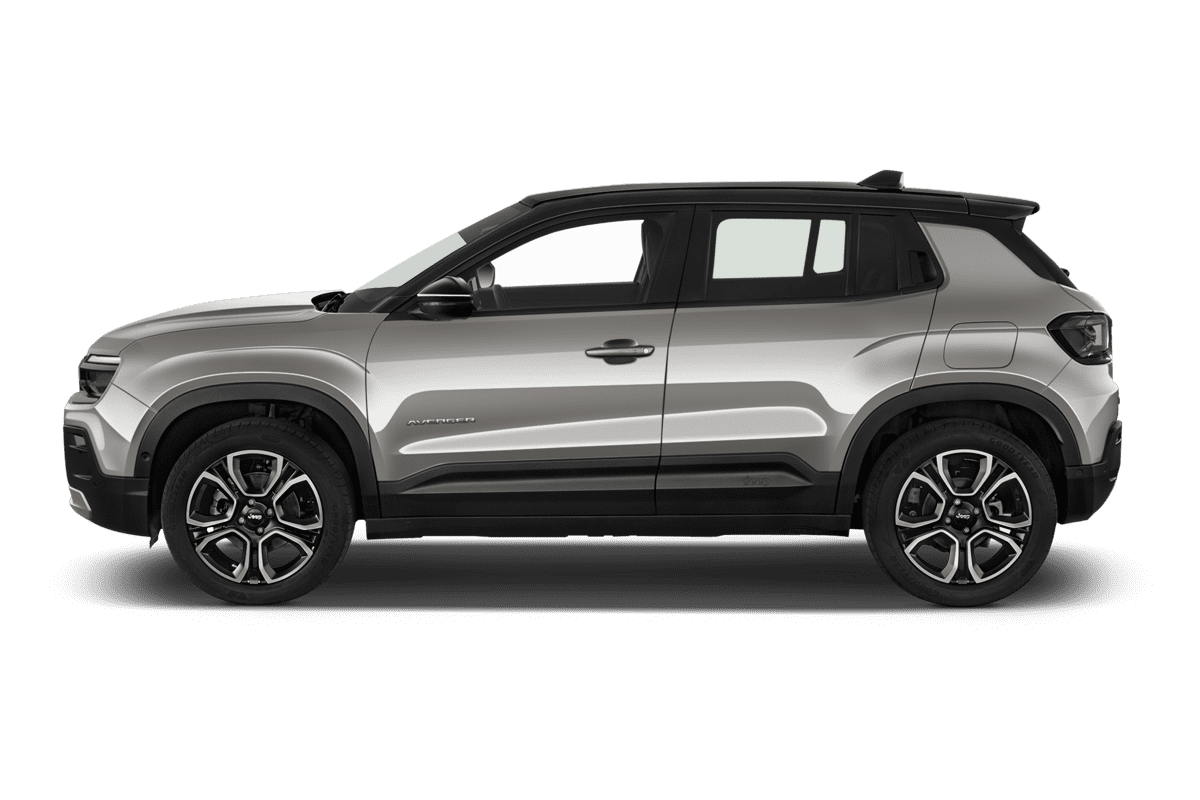 Seitenansicht eines Jeep Avenger Elektro