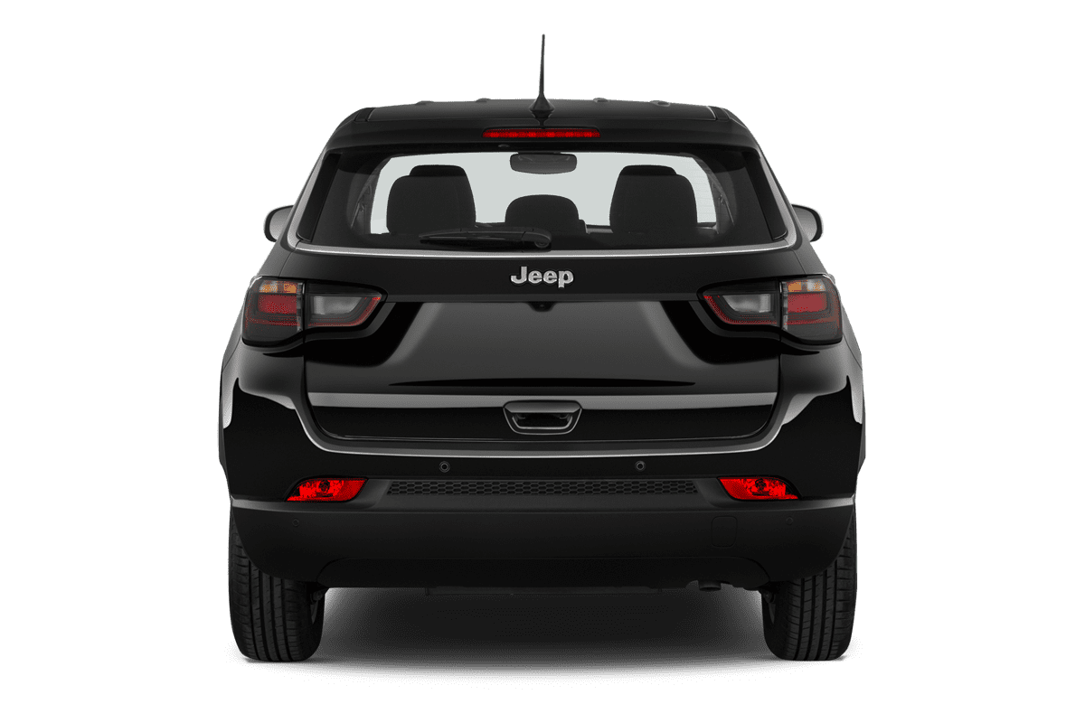 Heckansicht eines Jeep Compass