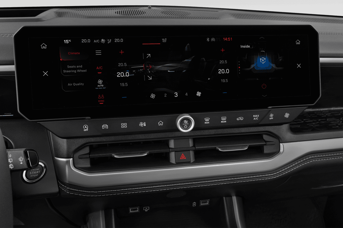 Klimasteuerung eines Jeep Compass E-Hybrid