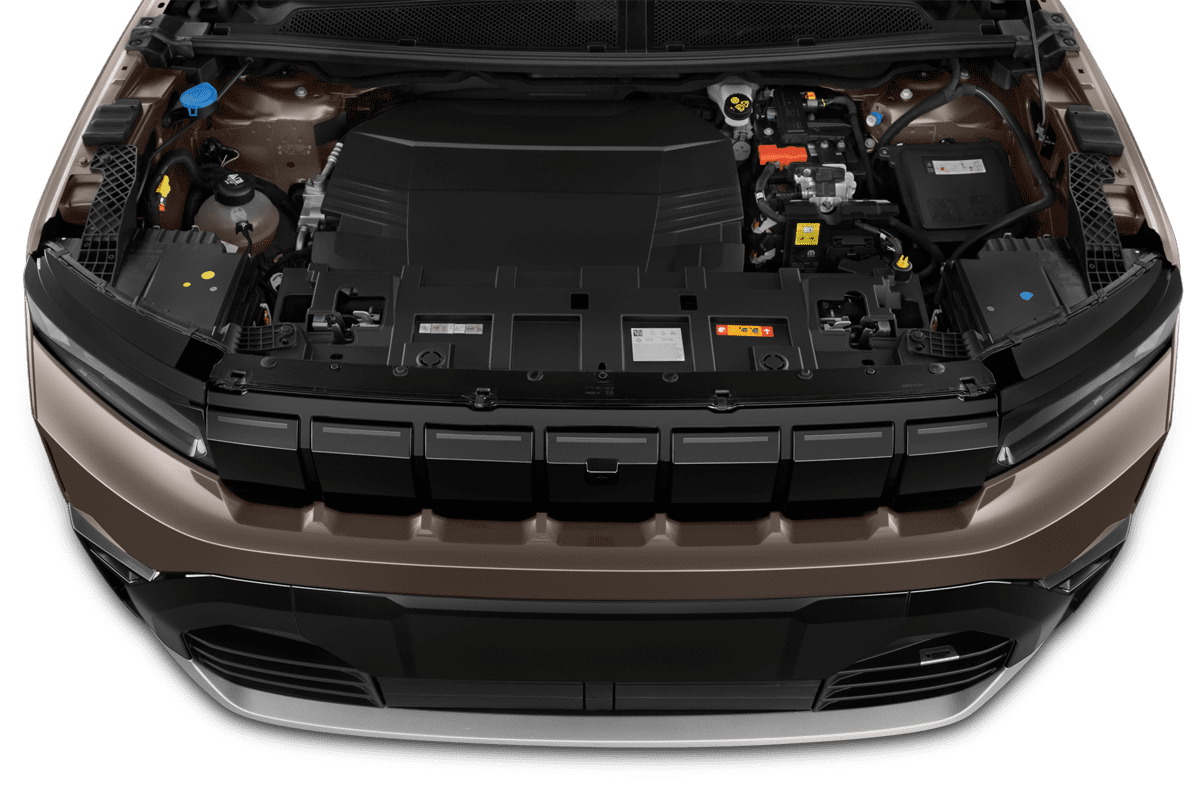 Motorraum eines Jeep Compass Elektro