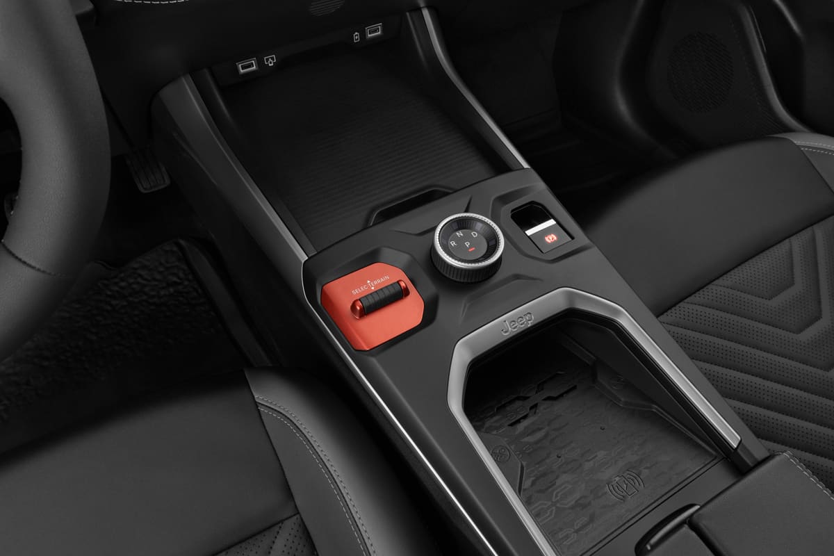 Schaltknüppel eines Jeep Compass Elektro