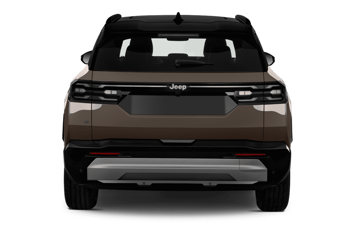 Heckansicht eines Jeep Compass Elektro