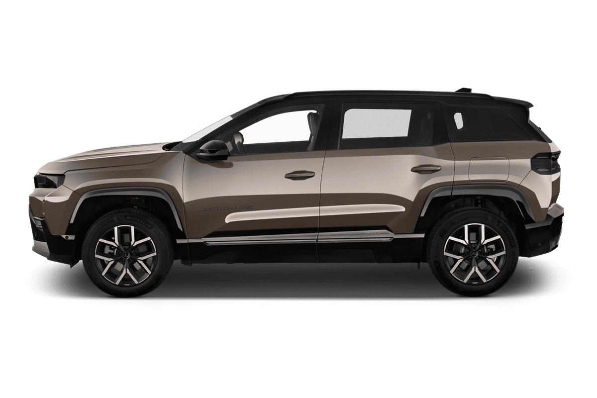 Seitenansicht eines Jeep Compass Elektro