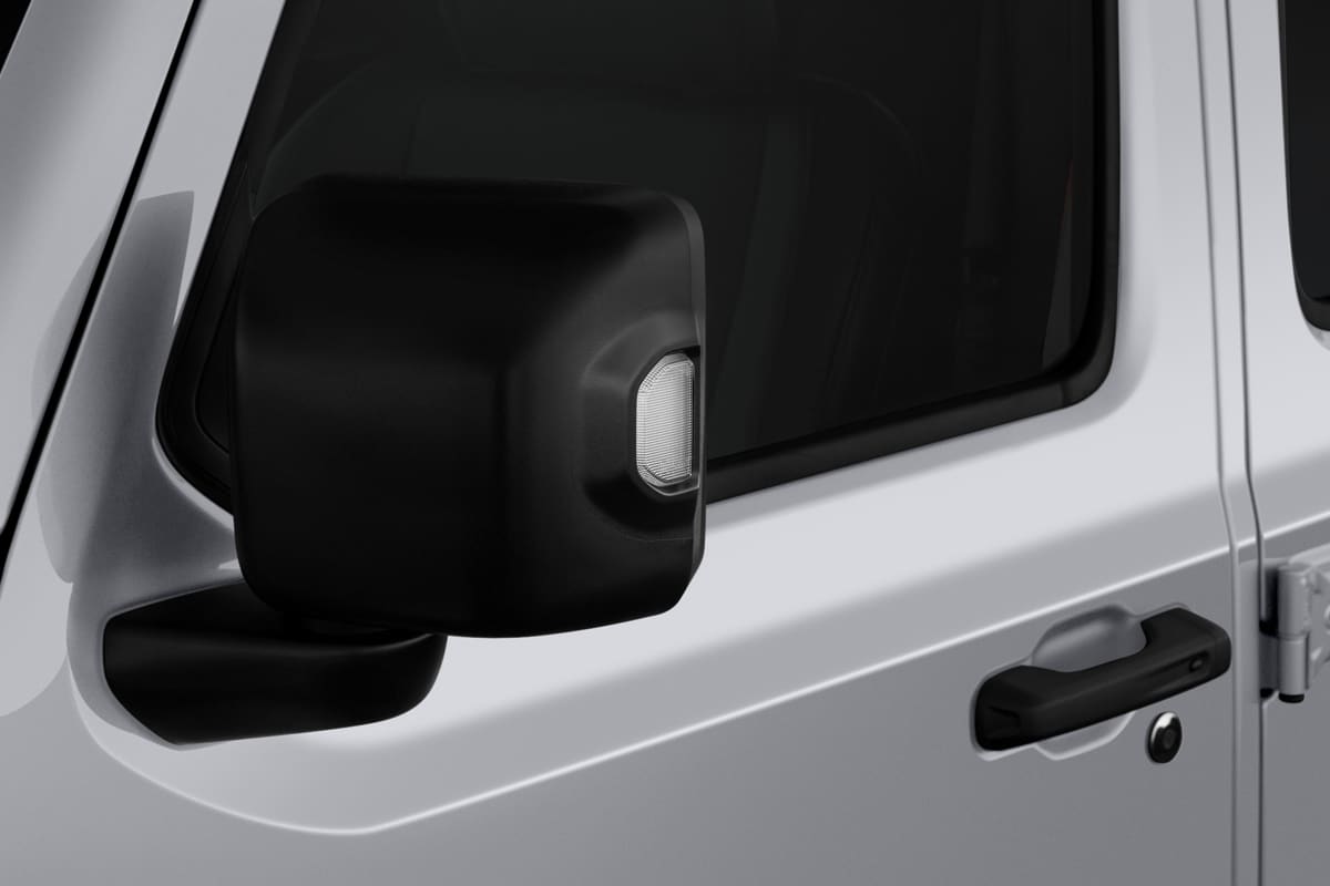 Rückspiegel eines Jeep Gladiator