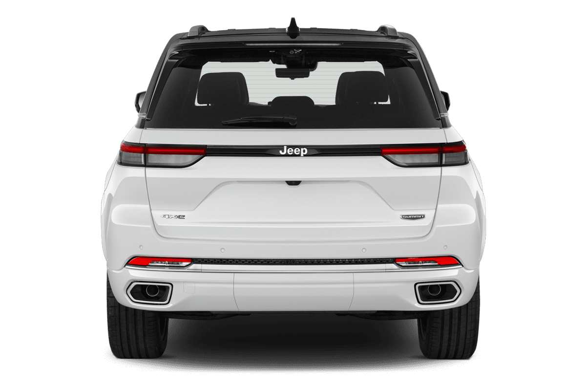 Heckansicht eines Jeep Grand Cherokee