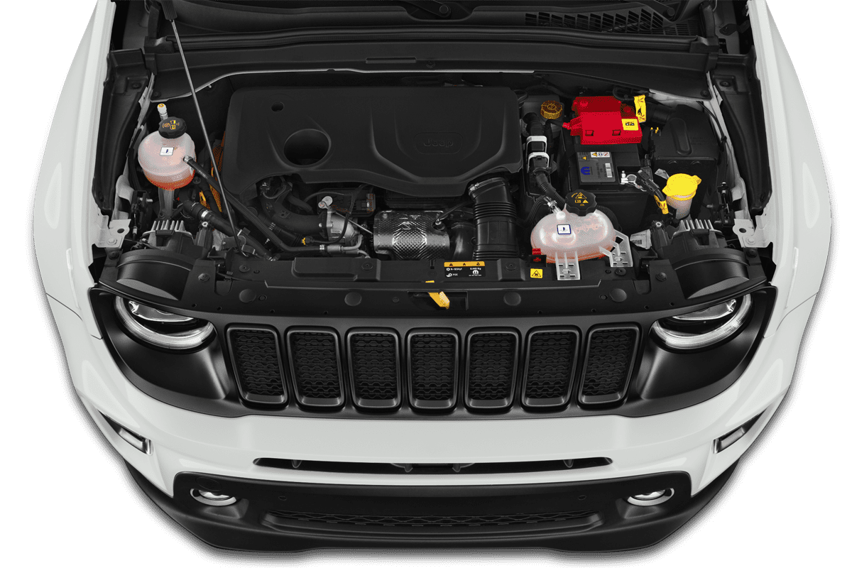 Motorraum eines Jeep Renegade Plug-In-Hybrid