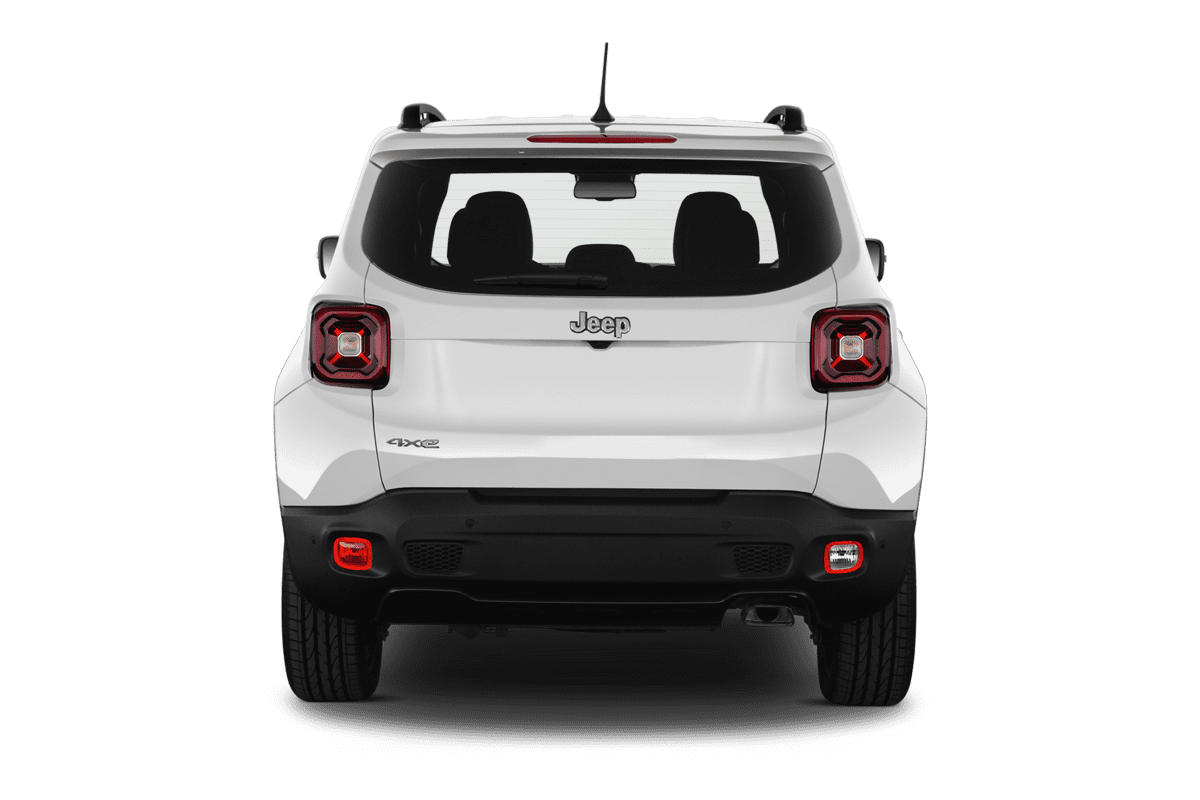 Heckansicht eines Jeep Renegade Plug-In-Hybrid