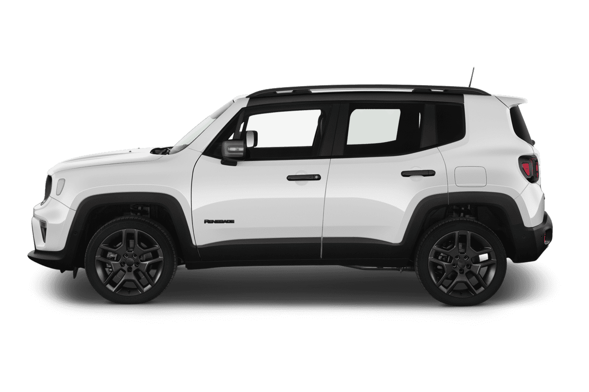 Seitenansicht eines Jeep Renegade Plug-In-Hybrid