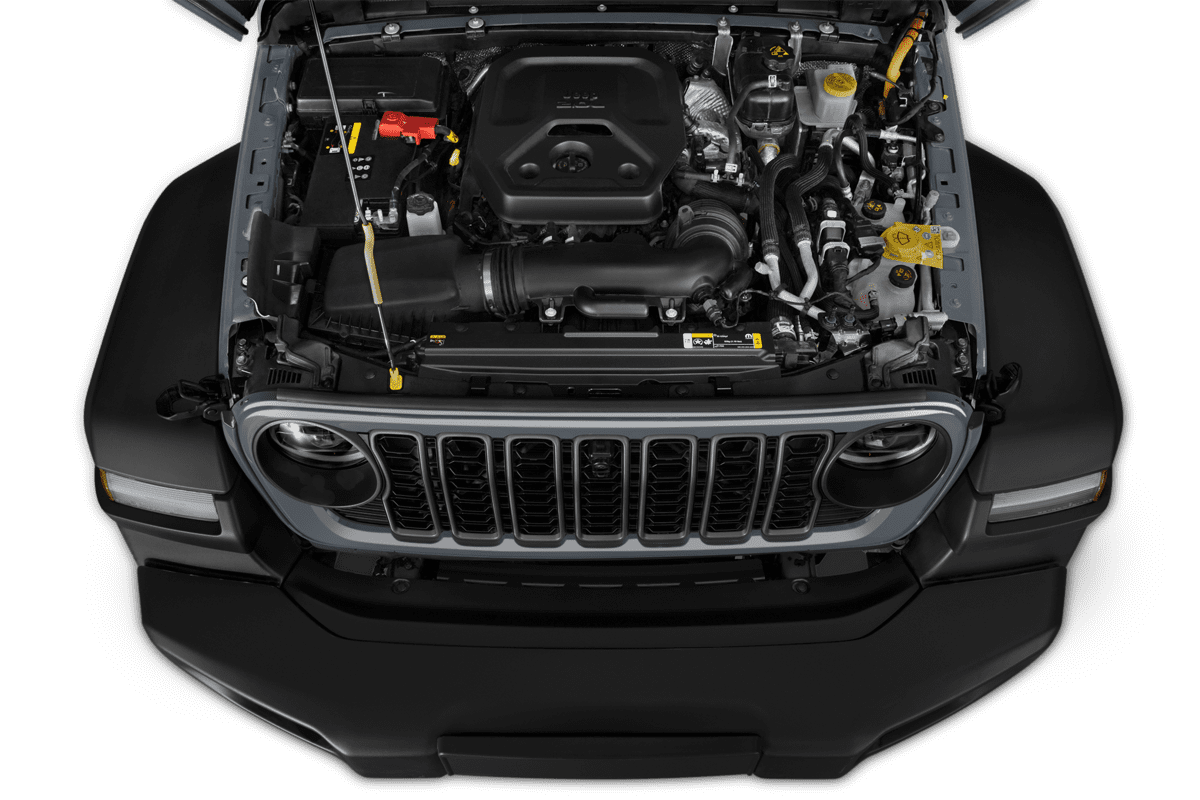 Motorraum eines Jeep Wrangler