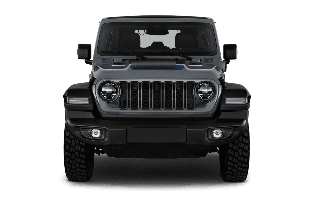 Frontansicht eines Jeep Wrangler, freigestellt