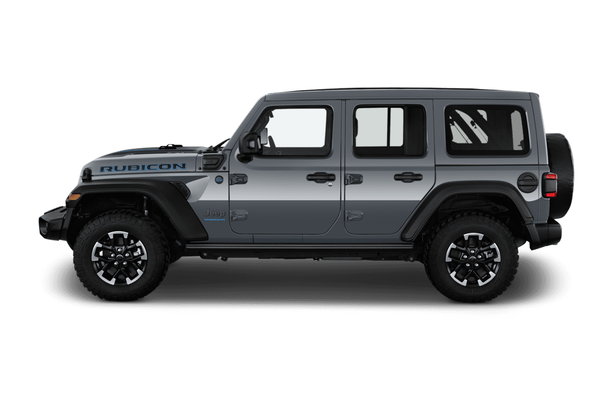 Seitenansicht eines Jeep Wrangler