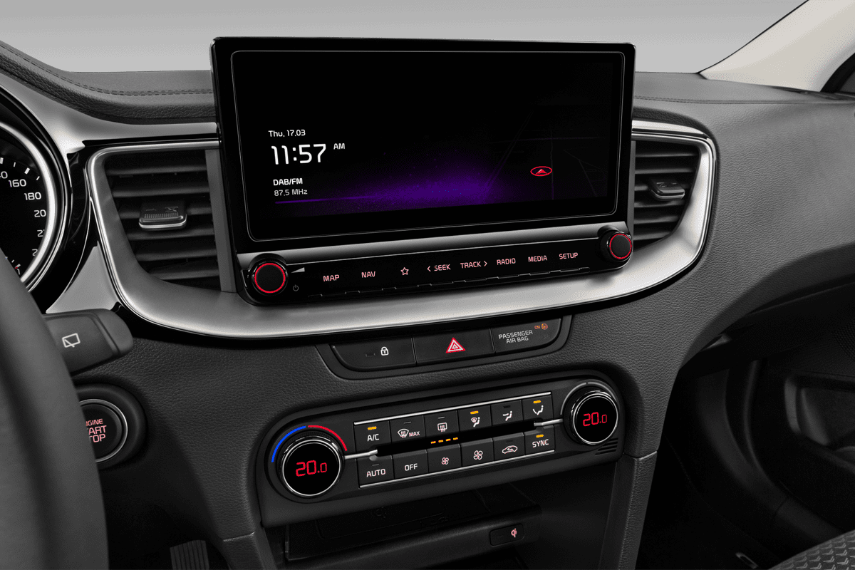 Mittelkonsole eines KIA ceed