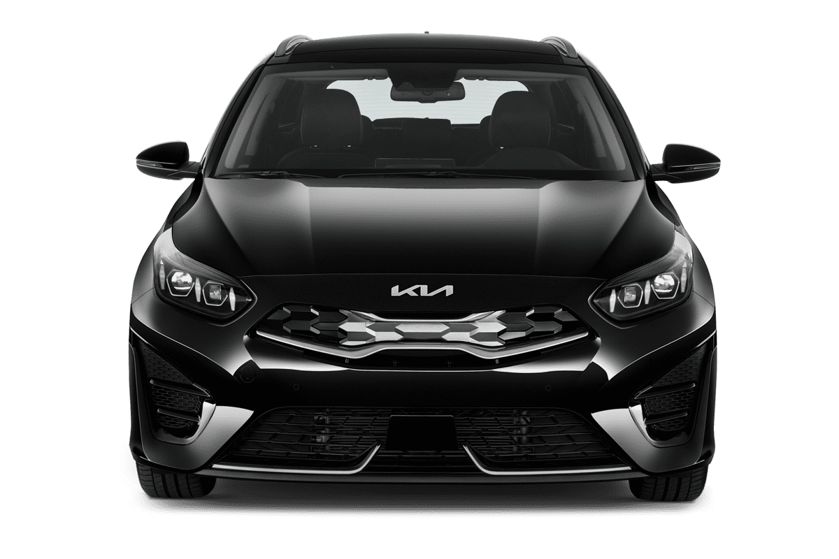 Frontansicht eines KIA ceed Sportswagon Plug-in-Hybrid, freigestellt