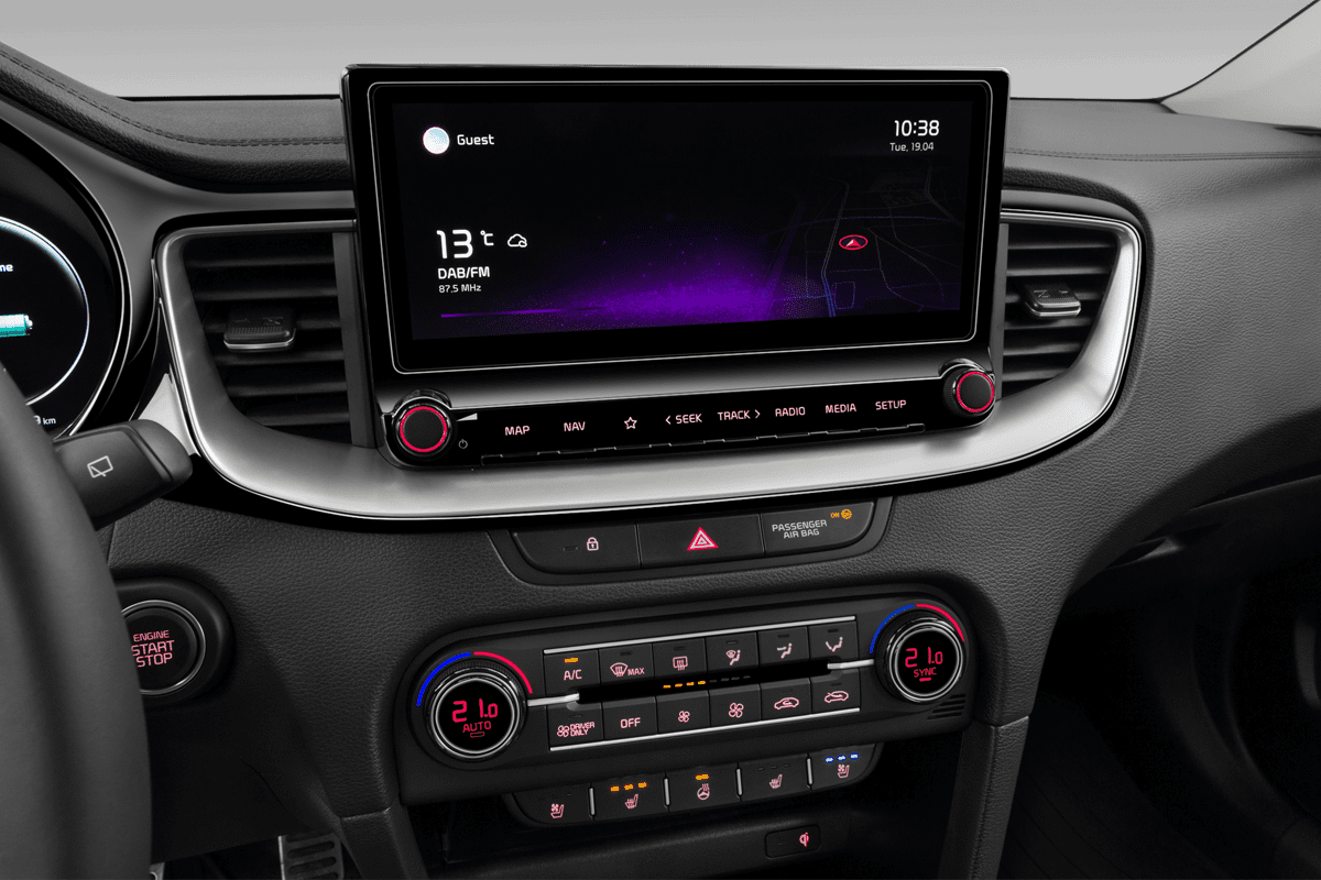 Mittelkonsole eines KIA ceed Sportswagon Plug-in-Hybrid