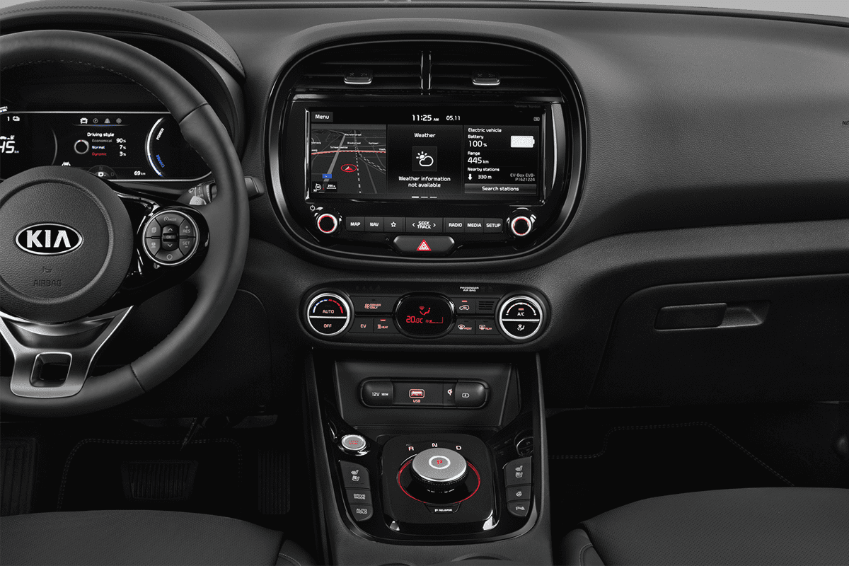 Mittelkonsole eines KIA e-Soul