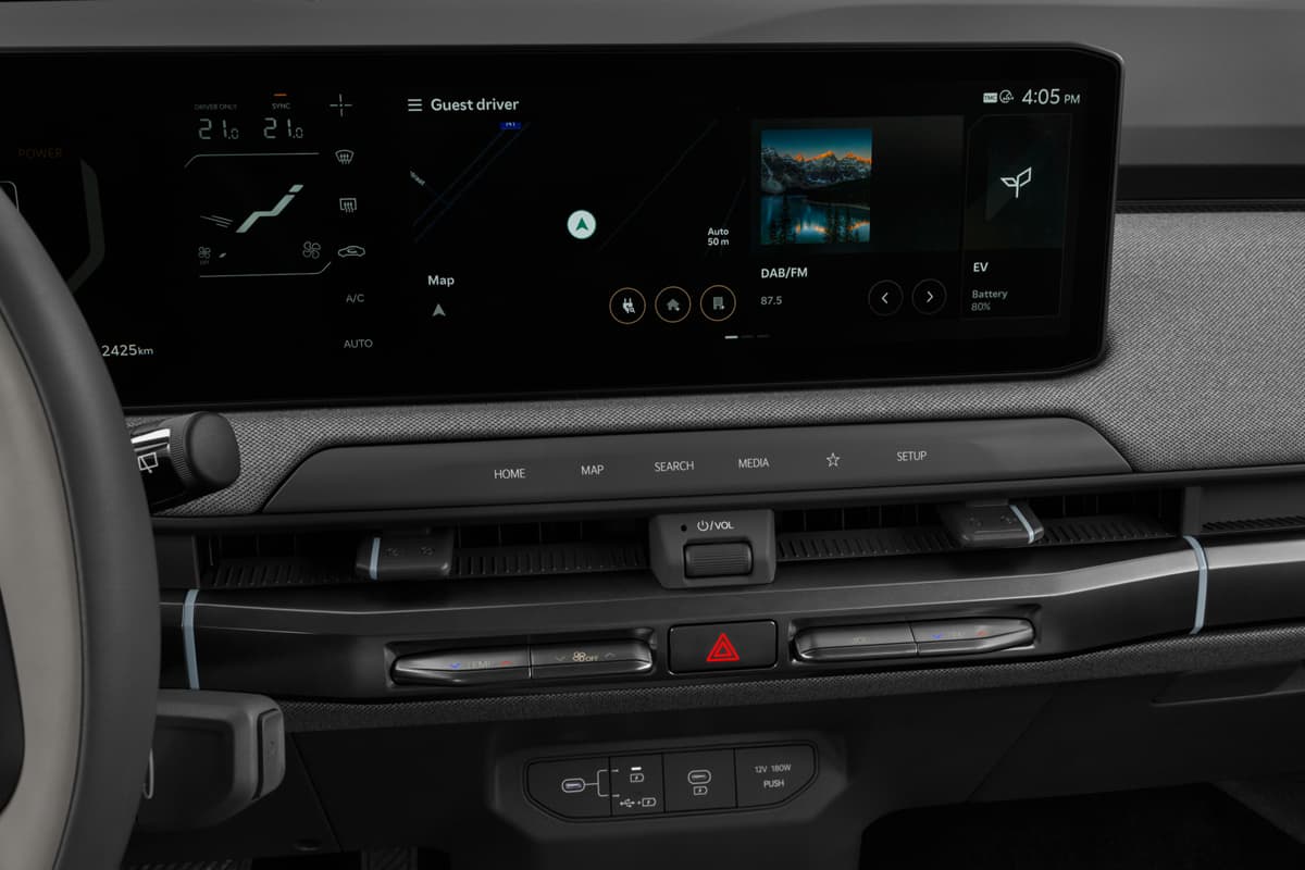 Mittelkonsole eines KIA EV3 