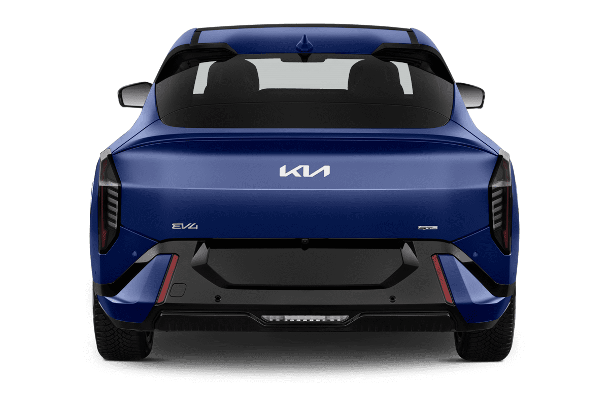 Heckansicht eines KIA EV4 Fastback 
