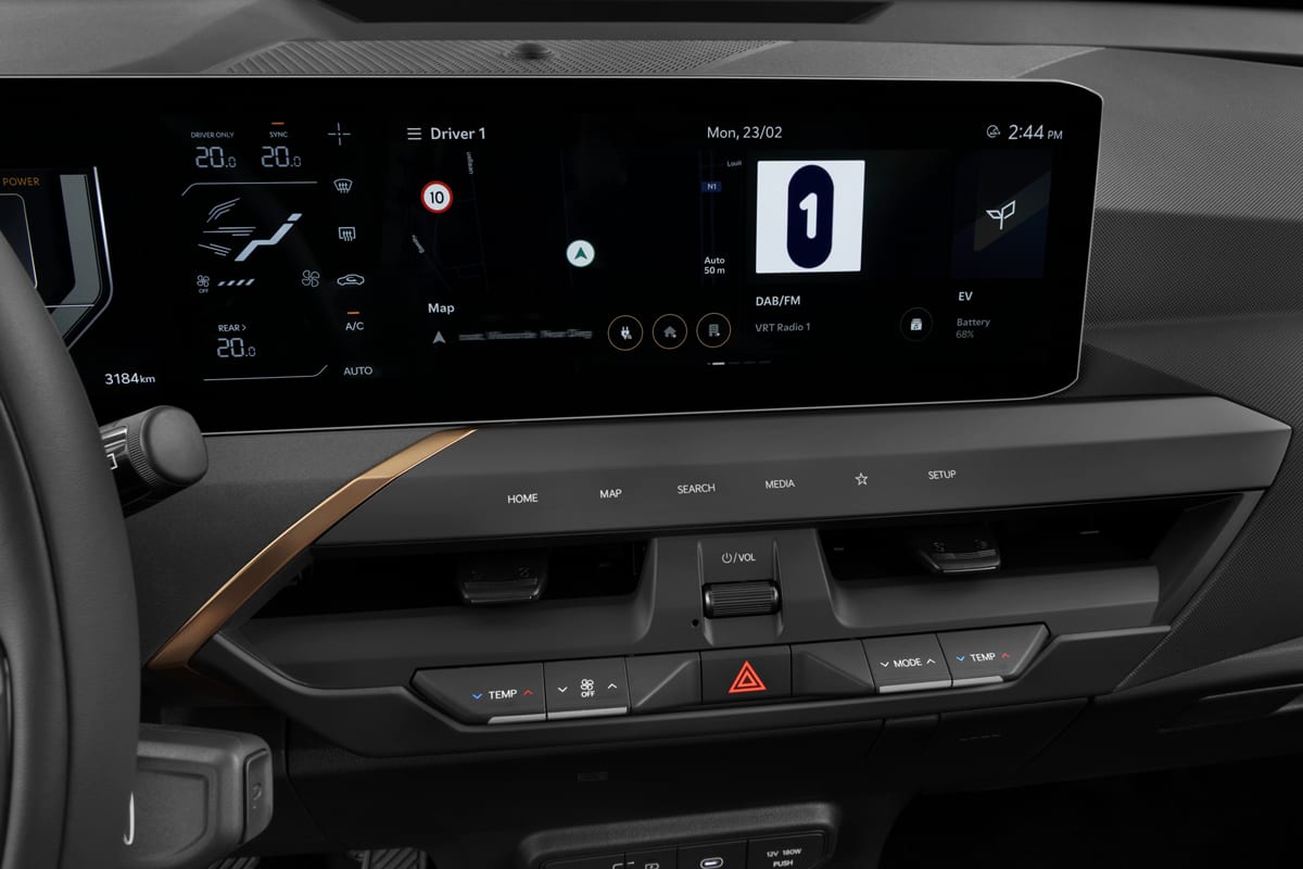 Mittelkonsole eines KIA EV5