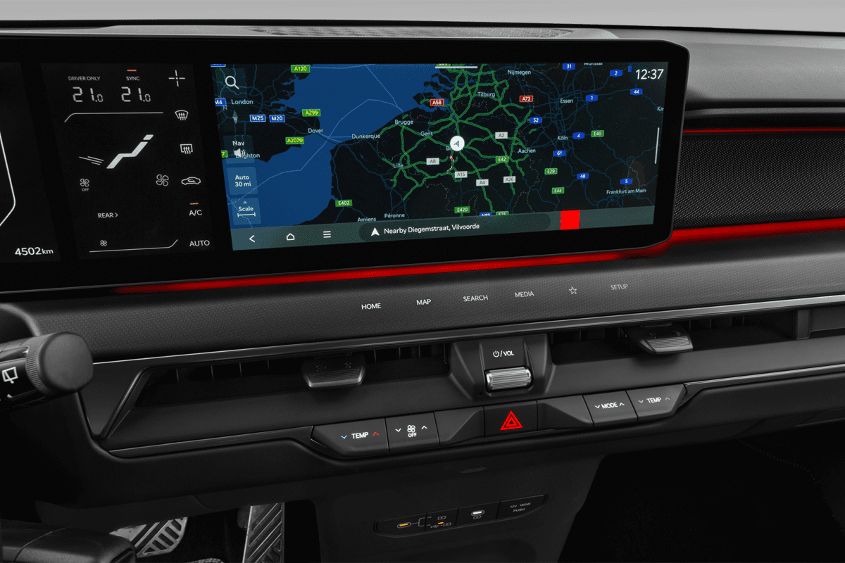 Mittelkonsole eines KIA EV9