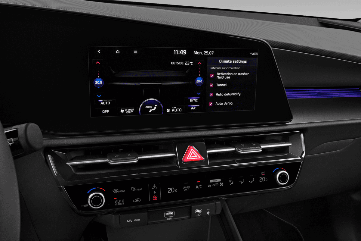 Klimasteuerung eines KIA Niro Hybrid