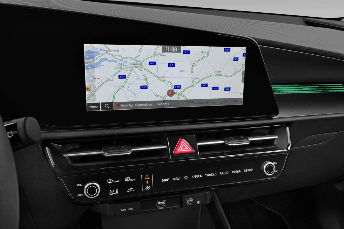 Mittelkonsole eines KIA Niro Plug-in-Hybrid