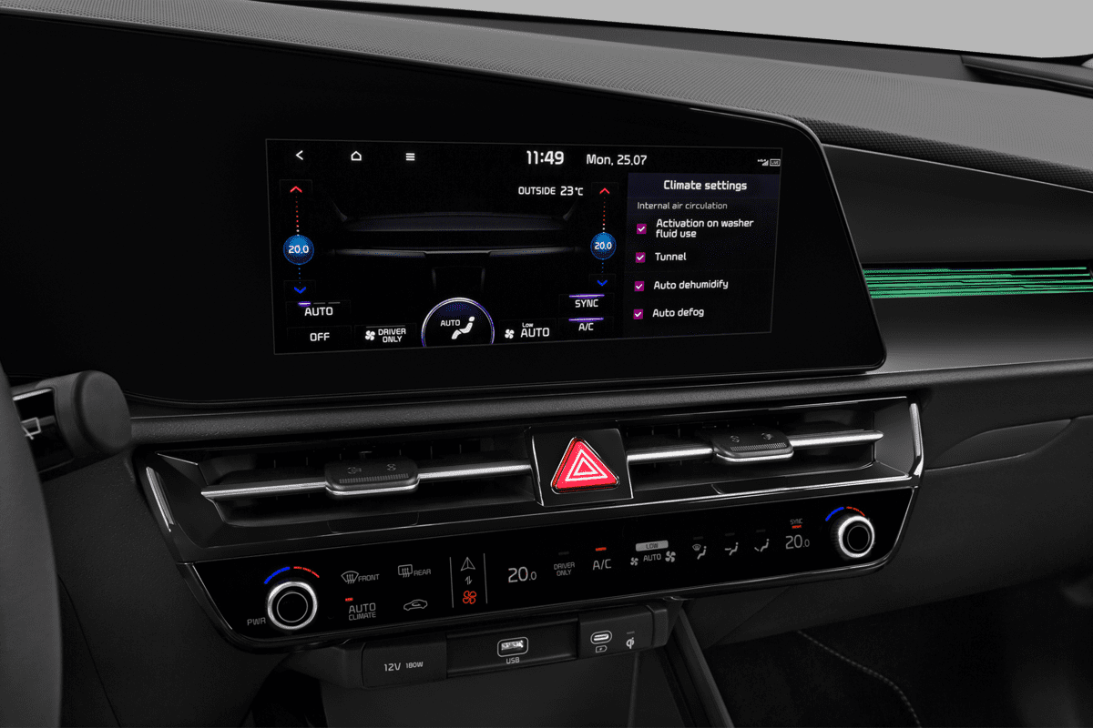 Klimasteuerung eines KIA Niro Plug-in-Hybrid